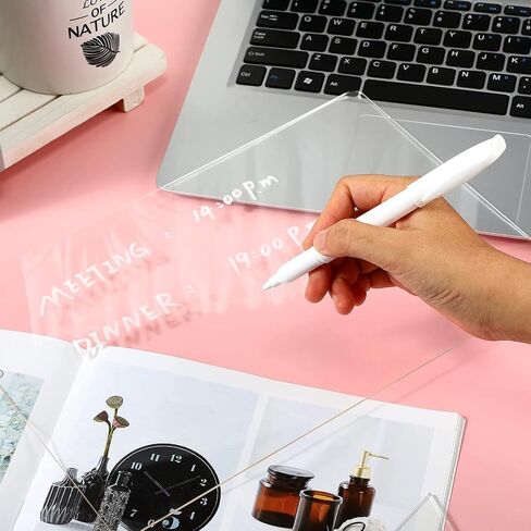 Acrylic Dry Erase Board with Light, Light up Dry Erase Board with Stand as a Glow Memo LED Letter Message Board Note Glass Led White Board with 4 Markers and 8 Lighting Modes (11.8 x 9.8") in Saudi Arabia