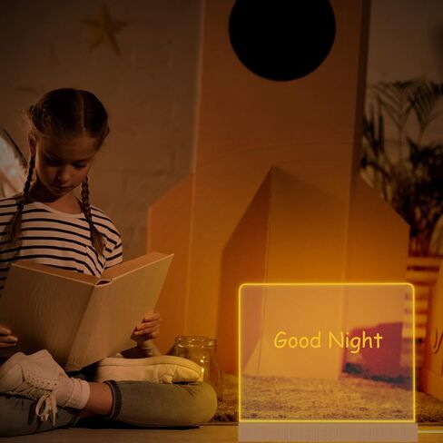 Acrylic Dry Erase Board with Light, Light up Dry Erase Board with Stand as a Glow Memo LED Letter Message Board Note Glass Led White Board with 4 Markers and 8 Lighting Modes (11.8 x 9.8") in Kuwait