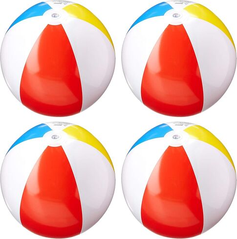 Intex Beach Ball Inflatable Pool, 20" Large Glossy Panel (4 Pack) in Saudi Arabia
