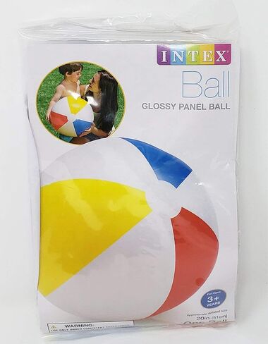 Intex Beach Ball Inflatable Pool, 20" Large Glossy Panel (4 Pack) in Saudi Arabia