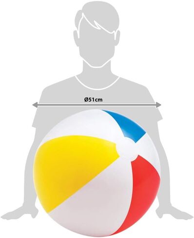 Intex Beach Ball Inflatable Pool, 20" Large Glossy Panel (4 Pack) in Saudi Arabia