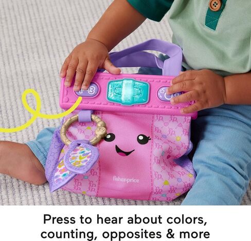Fisher-Price Baby & Toddler Toy Laugh & Learn Going Places Learning Purse Interactive Bag & 4 Accessories for Ages 6+ Months in Saudi Arabia