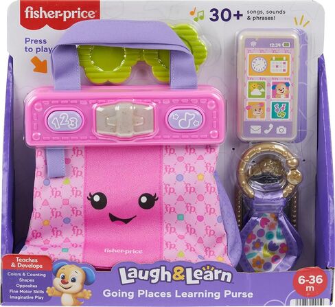 Fisher-Price Baby & Toddler Toy Laugh & Learn Going Places Learning Purse Interactive Bag & 4 Accessories for Ages 6+ Months in Saudi Arabia