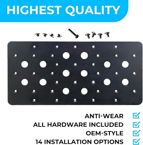 Front Bumper Tow Hook License Plate Mount Bracket for Infiniti Q50 2014-2024, Plate Holder Set w Unique Screw Bolts & Black Screw Caps, License Tag Mounting Kit, Quality Plate Holders. in Saudi Arabia