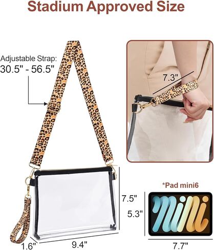 حقيبة PACKISM Clear Sling Bag معتمدة ومحافظ شفافة للنساء، أسود in Kuwait