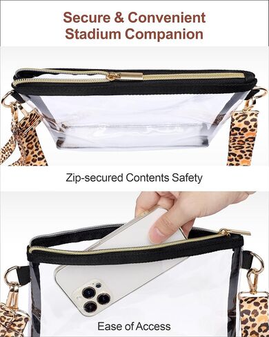 حقيبة PACKISM Clear Sling Bag معتمدة ومحافظ شفافة للنساء، أسود in Kuwait