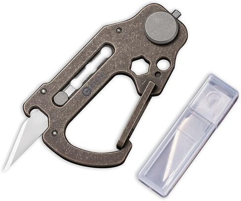 CIVIVI Polymorph Titanium Carabiner Multi-Tool with Utility Blade, Bottle Opener, Screwdriver C20045-1 in Saudi Arabia
