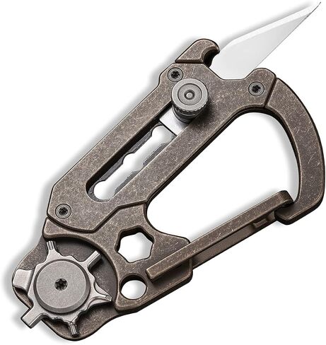 CIVIVI Polymorph Titanium Carabiner Multi-Tool with Utility Blade, Bottle Opener, Screwdriver C20045-1 in Saudi Arabia