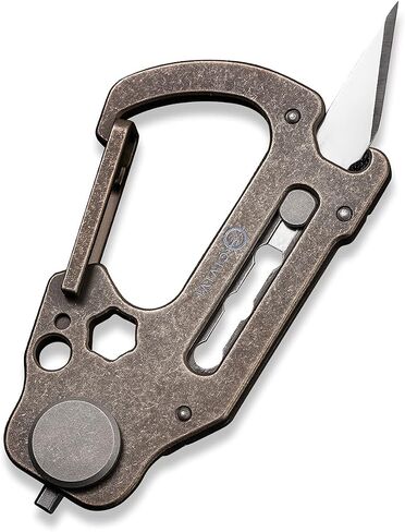 CIVIVI Polymorph Titanium Carabiner Multi-Tool with Utility Blade, Bottle Opener, Screwdriver C20045-1 in Saudi Arabia