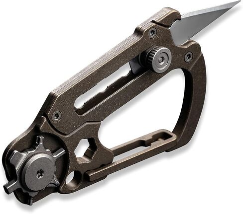 CIVIVI Polymorph Titanium Carabiner Multi-Tool with Utility Blade, Bottle Opener, Screwdriver C20045-1 in Saudi Arabia