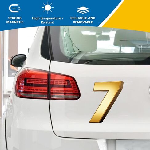 ملصق مغناطيسي لسباق الدراجات النارية بأرقام عربية إبداعية رقم 7، مغناطيس للسيارات لشاحنة سيارات الدفع الرباعي in Kuwait