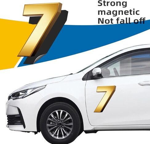 ملصق مغناطيسي لسباق الدراجات النارية بأرقام عربية إبداعية رقم 7، مغناطيس للسيارات لشاحنة سيارات الدفع الرباعي in Kuwait