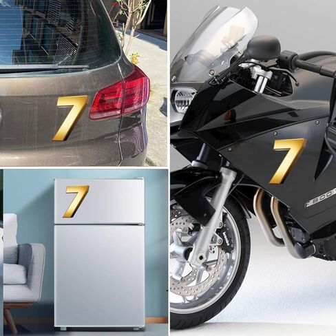 ملصق مغناطيسي لسباق الدراجات النارية بأرقام عربية إبداعية رقم 7، مغناطيس للسيارات لشاحنة سيارات الدفع الرباعي in Kuwait