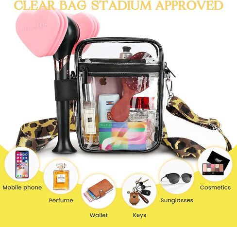 Clear Crossbody Bag Stadium Approved for Concerts Parties and Game Days in Saudi Arabia