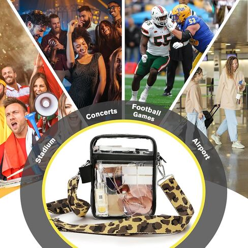 Clear Crossbody Bag Stadium Approved for Concerts Parties and Game Days in Saudi Arabia