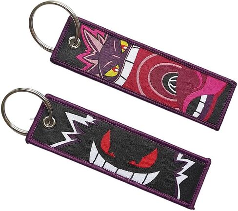 Anime Keychain Embroidered Key Jet Tag Novelty Fobs Keyring Holder for Motorcycle,Scooter, Bike, Car,Backpack,Motorbike(1pc) in Saudi Arabia