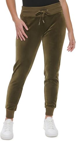 Calvin Klein Women's Misses Comfortable Jogger Everyday Velour Drawstring Pant in Saudi Arabia
