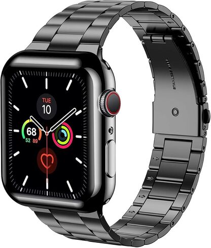 Wolait Compatible with Apple Watch Ultra Band 42mm 44mm 45mm 49mm 38mm 40mm 41mm with Case, Upgraded Business Stainless Steel Band with Screen Protector Cover for iWatch Series 9/8/7/6/SE Series 5/4/3/2/1 in Saudi Arabia