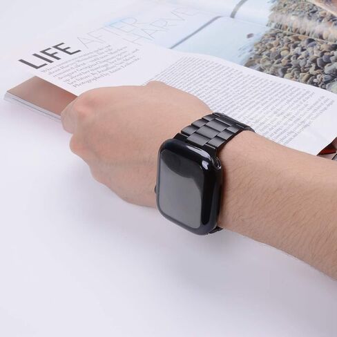Wolait Compatible with Apple Watch Ultra Band 42mm 44mm 45mm 49mm 38mm 40mm 41mm with Case, Upgraded Business Stainless Steel Band with Screen Protector Cover for iWatch Series 9/8/7/6/SE Series 5/4/3/2/1 in Saudi Arabia