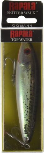 طعم صيد السمك Rapala Saltwater Skitter Walk 11، مقاس 11.43 سم، فضي ثلاثي الأبعاد in Saudi Arabia