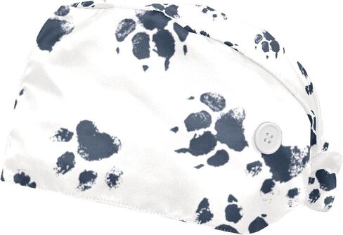 2 Pack Dog Dalmatian Eyeglasses Adjustable Bouffant Caps Hats Working Cap in Saudi Arabia