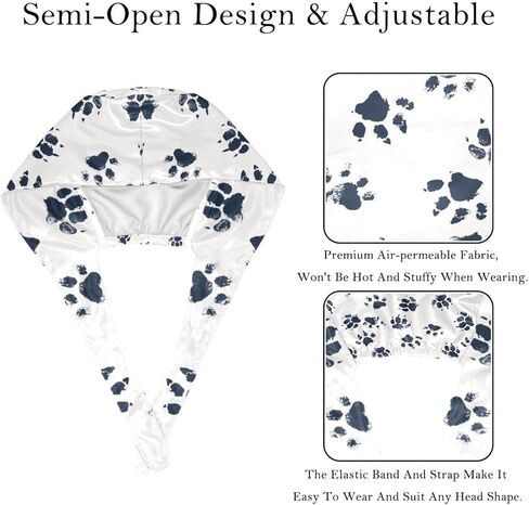 2 Pack Dog Dalmatian Eyeglasses Adjustable Bouffant Caps Hats Working Cap in Saudi Arabia