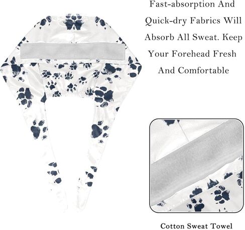 2 Pack Dog Dalmatian Eyeglasses Adjustable Bouffant Caps Hats Working Cap in Saudi Arabia