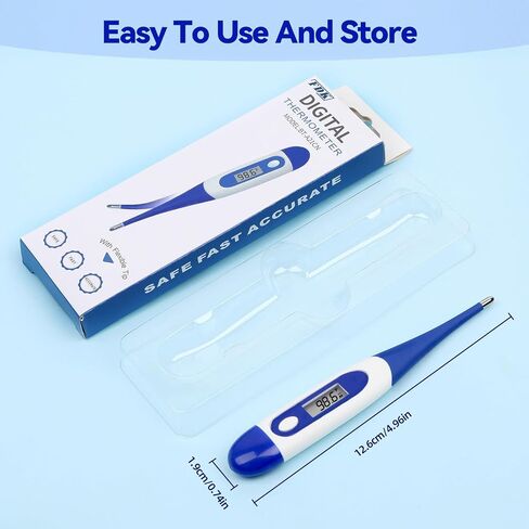 Thermometers for Adults & Kids - Medical Grade, Accurate Oral/Armpit, Ideal for Travel, Easy-to-Read Digital Display in Saudi Arabia
