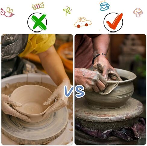 10 قطع من أدوات فخار الشامواه وقماش الفخار وتشذيب الطين وأدوات الطين قبل القطع والتجفيف الطبيعي للسيارة الناعمة المصنوعة من الجلد الصغير الشامواه والسيراميك لوازم الحرف اليدوية لفخار تنعيم حافة الوعاء (4.7 × 3.1 بوصة) in Kuwait