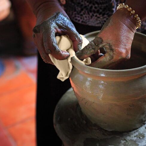 10 قطع من أدوات فخار الشامواه وقماش الفخار وتشذيب الطين وأدوات الطين قبل القطع والتجفيف الطبيعي للسيارة الناعمة المصنوعة من الجلد الصغير الشامواه والسيراميك لوازم الحرف اليدوية لفخار تنعيم حافة الوعاء (4.7 × 3.1 بوصة) in Kuwait