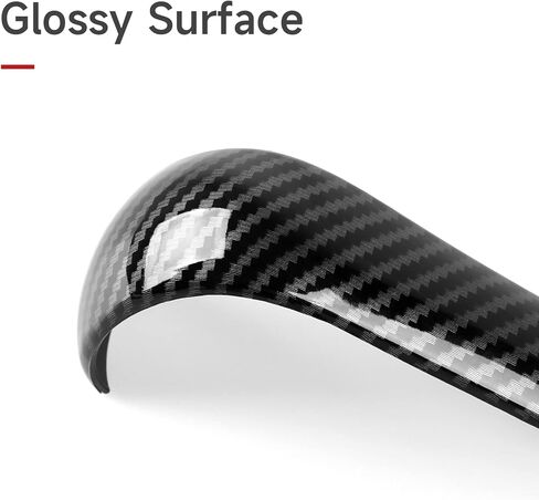 HENGYUESHANG Car Gear Shift Knob Cover Sticker Decal Carbon Color ABS Trim fits for BMW E90 E91 X1 E84 Z4 E89 E60 E61 E62 E63 E64 E81 E87 Accessories (Style E) in Saudi Arabia