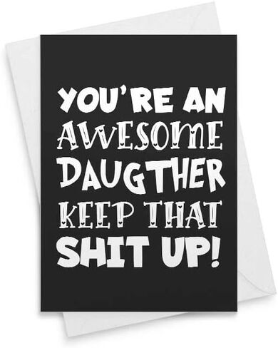 بطاقة Keep That Shit Up المضحكة لعيد ميلاد ابنتك، أو زفافها، أو عيد الميلاد... نكتة تهنئة، ابنة الزوجة أو القانون، متعة رائعة في عيد ميلاد صديقتها في عيد الأم - [00156] in Saudi Arabia
