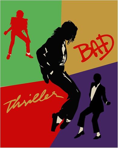 King of Pop - Vintage 80s Michael Jackson Music Room Decor Aesthetic, Music Posters Office Wall Art For Living Room Decor Aesthetic, Home Decor, Dorm, Bedroom Decor & Man Cave Decor, Unframed - 8x10 in Saudi Arabia