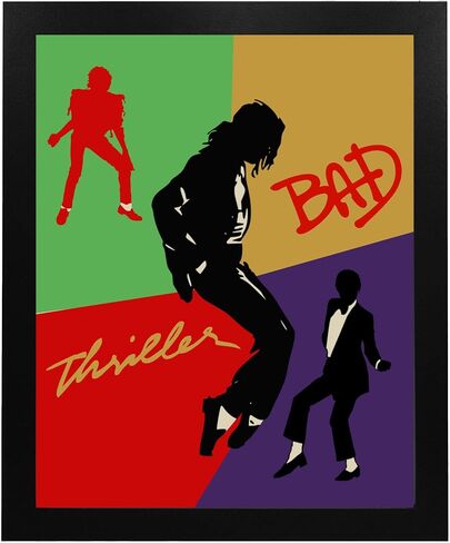 King of Pop - Vintage 80s Michael Jackson Music Room Decor Aesthetic, Music Posters Office Wall Art For Living Room Decor Aesthetic, Home Decor, Dorm, Bedroom Decor & Man Cave Decor, Unframed - 8x10 in Saudi Arabia