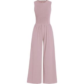 Jumpsuits For Women Wide Leg Jumpers Casual Summer Overalls Loose Fit Rompers Dressy One Piece