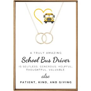 School bus driver gifts for women, Bus driver christmas gifts, School bus driver necklace