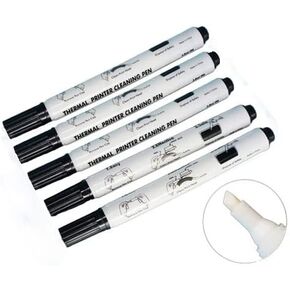 Thermal Printer Cleaning Pen Printhead Cleaner Kit for Electronic Face Sheet Print Head Alcohol Cleaning Card Printer, Pack of 5