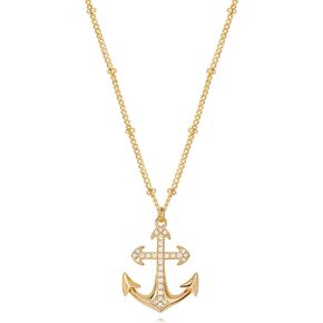MTMY 14K Gold Plated Shell/Starfish/Anchor/Dolphin Pendant Necklaces Ocean Beach Summer Jewelry Gift for Women