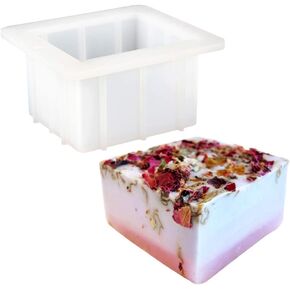 Nicole Soap Molds 4 inch Silicone Loaf Mould DIY Handmade Square Soap Swirl Making Tools