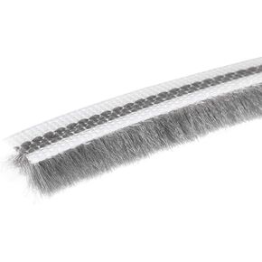 Brush Weather Stripping 7mmx6mm Self Adhesive Sealing Windproof Seal Strip Length 5M Weatherstrip Sweep Brushes for Door Window Gray in Kuwait