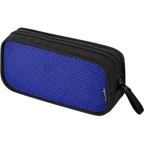 Cable Organizer Case Bag Portable Travel Computer Accessories Organizer Zipper Mesh Pouch for Laptop Mouse, Power Bank, USB, Adapter, Charger (Blue)