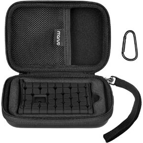 MOSISO Hard Case Compatible with Samsung T7&T7 Touch 2020 Portable SSD 2TB 1TB 500GB 3.2 External Solid State Drive,Portable EVA Travel Carrying Case Storage Bag with Silicone Cover&Hand Strap, Black