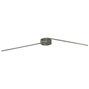 Music Wire Torsion Spring, Left Hand Wind Direction, 120° Deflection, 0.275" OD, 0.02" Wire Size, 1" Leg Length, 0.187" Mandrel Size, 0.113" Min. Axial Space (Pack of 10)