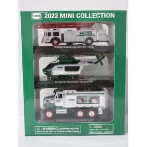 Hess Toy Truck 2022 Mini Collection - Fire Truck, Helicopter, and Truck with Front Loader