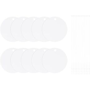 50pcs Blank Labeling Tags Plastic Name Brand Shipping Tag with Rope Waterproof Price Tag for Pricing Gift Jewelry Clothing Yard Sale Garage Supplies Marking Label Hang Tag (White, 5.3x3.3cm)