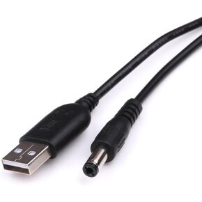 DC 5V to DC 12V USB Voltage Step Up Converter Cable, Power Supply Adapter Cable with DC Jack 5.5 x 2.5mm or 5.5 x 2.1mm, USB 5V to DC 12V Cable - 5ft [NOT Suitable for High Current Equipment]