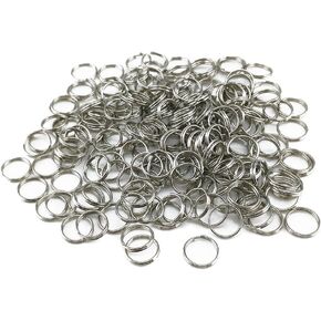 yueton Pack of 200 Nickel Plated Split Ring Chain Part for Connecting Clasp, Charms, Links and Other Jewelry (16mm)