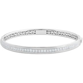 FINEROCK 1 1/2 Carat Diamond Bangle Bracelet in 14K Gold (7.5 Inch)