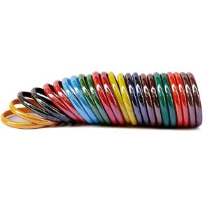 Glossy Finish Glass Bangles for Women 12 Multi Colours Pairs Size 2-10 to 2-0 (Pack Of 24 Bangles)