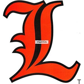 6 Inch Letter L Logo University Louisville Cardinals UL UofL Removable Wall Decal Sticker Art NCAA Home Room Decor 5.5 by 6 Inches